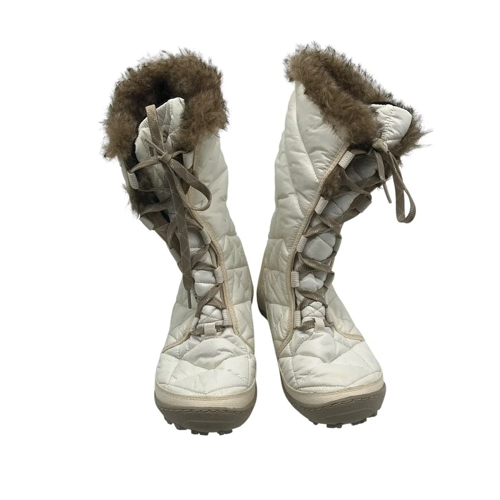 Columbia Womens Heavenly Shorty Omni-Heat Winter Boots White Size 7